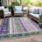 Machine Washable Indoor/Outdoor Xhevrie Green Rug-2146314510