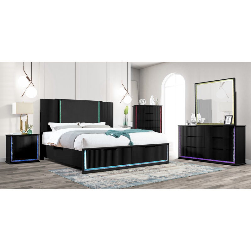 Ensemble de chambre avec 5 lumières Pallas , Très grand, White