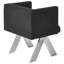 Richerson 45cm H Cotton Upholstered Parsons Chair in Black