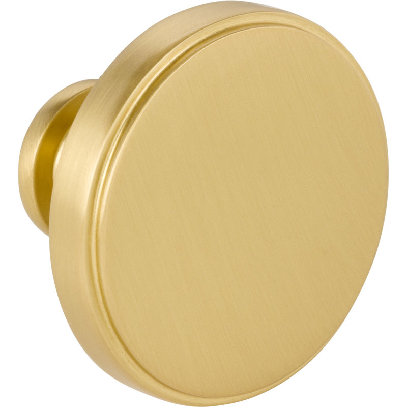 Brushed Gold Square Cabinet Knob with Mounting Hardware