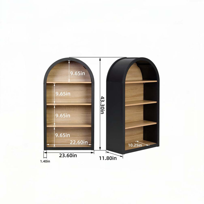 4-Tier Arched Bookshelf