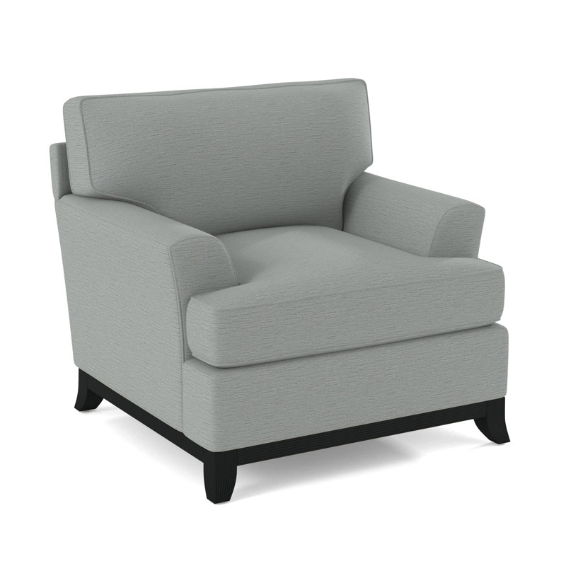 Oaks Way Armchair, Black, White Performance Fabric; 0851-94