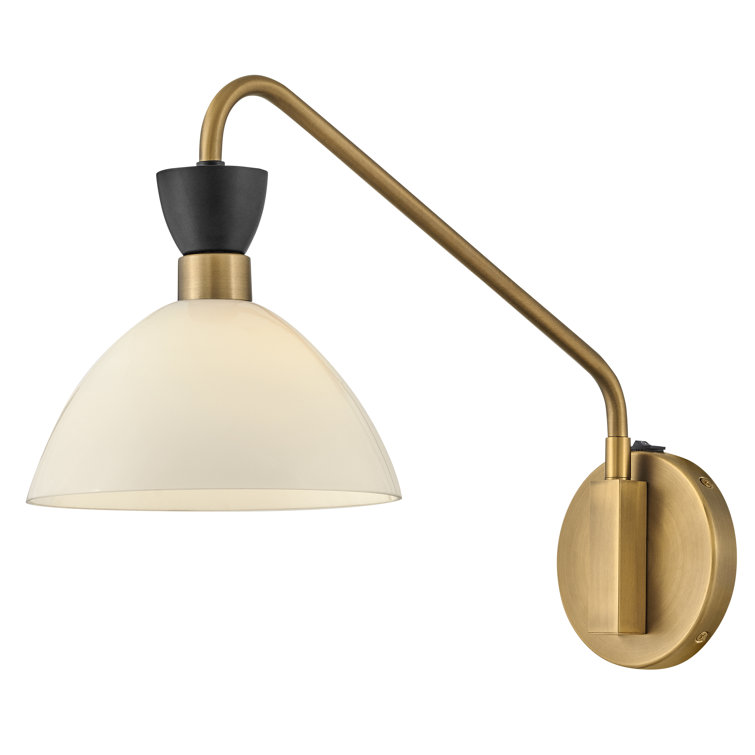 Single Light Steel Dimmable Swing Arm Sconce