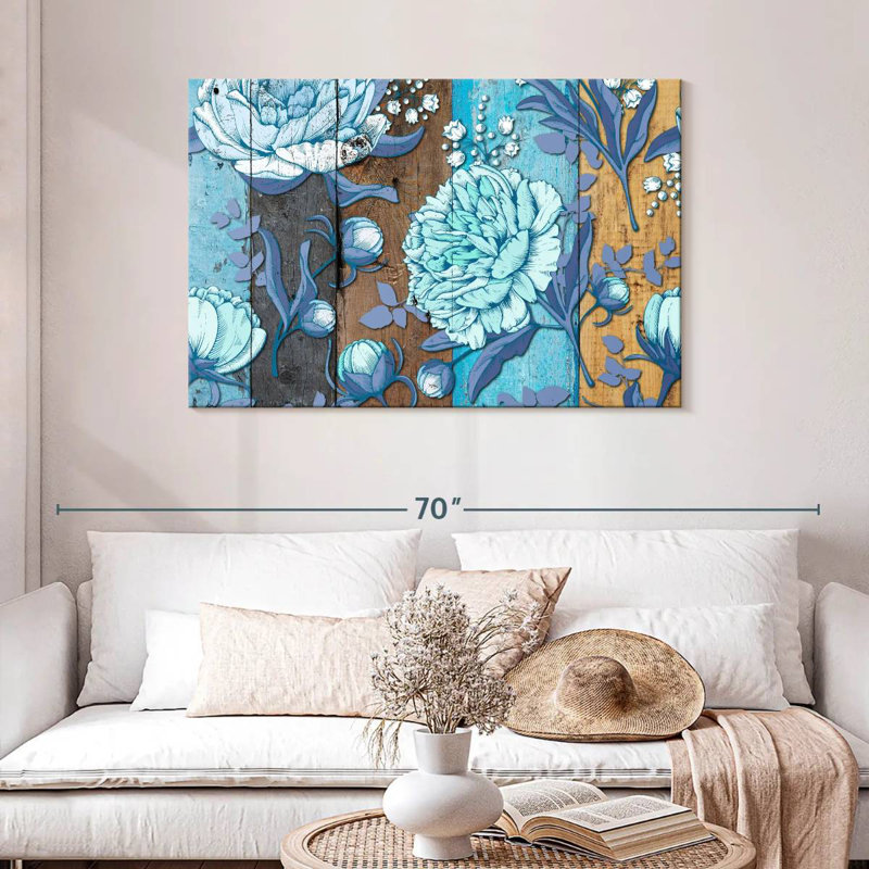 Pivoine bleue Harnek, H 30 po x l 45 po