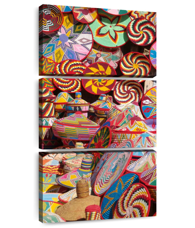 Creative Ethnic Baskets, H 32 po x l 15 po
