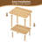 Square End Table with 2-Tier Storage Shelves