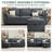 Ashleh 79.1" Square Arm Modular Sofa-1897367159