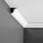 2-1/8 in x 2-1/8 in x 78-3/4 in Primed White Plain Polystyrene Crown Moulding