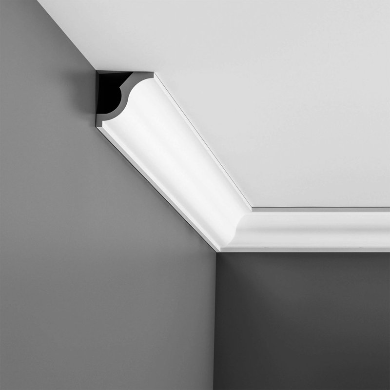 Primed White Polystyrene Crown Moulding Set for Ceilings