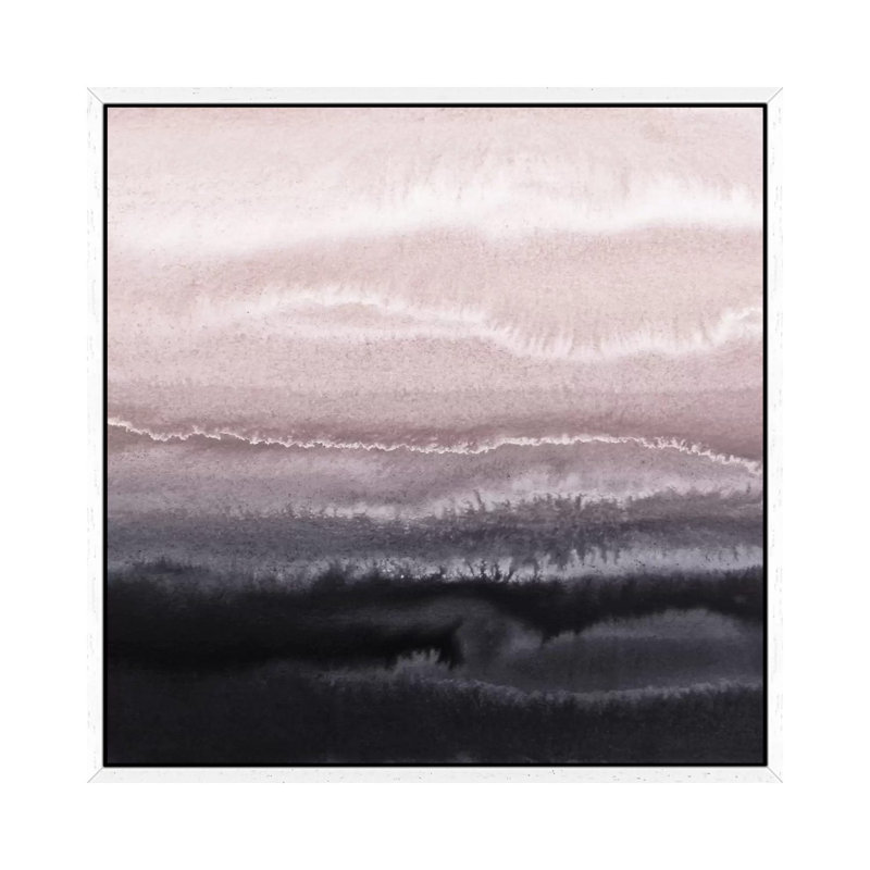 Iceland Black Sand Beach by Monika Strigel - Painting on Canvas, 66.04cm H x 66.04cm W x 3.81cm D, White Framed