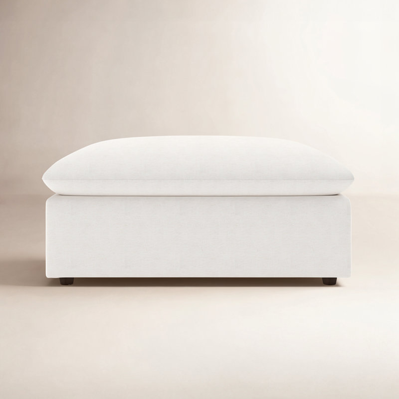 Remy 41" Ottoman, Nomad Snow Polyester Blend