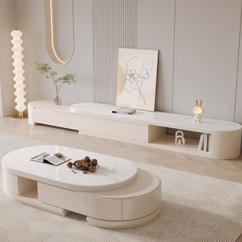 Table basse Luxury, Crème, crème