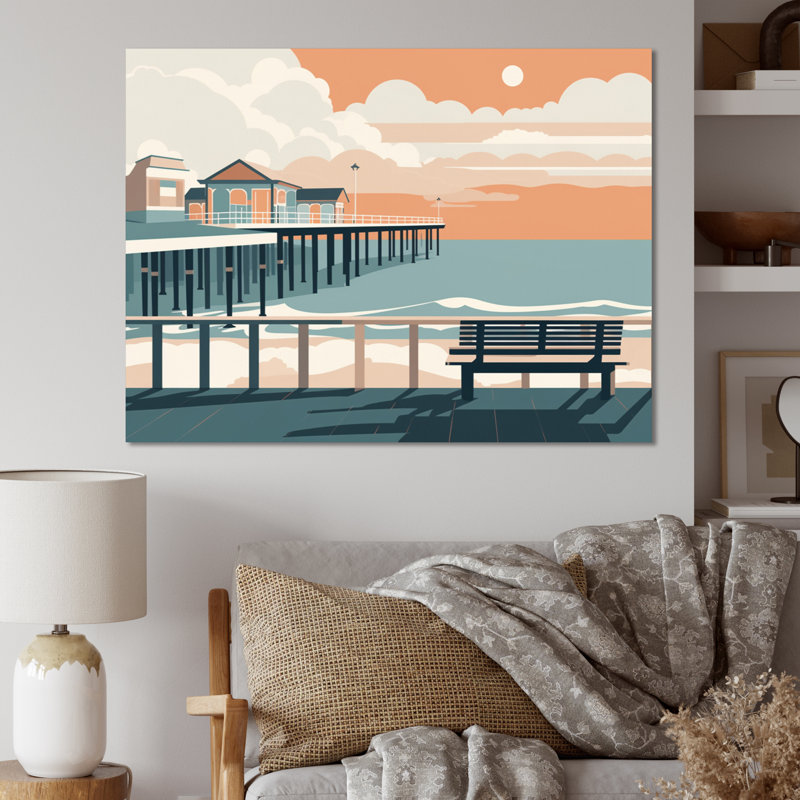 Beachside Rest I - Imprimé, H 24 po x l 32 po x P 1 po, Toile tendue