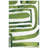 Green Labyrinth II Washable Abstract Area Rug, Power-loomed, Softness with Non-Slipping Backing