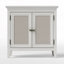 Armoire de rangement, armoire de cuisine avec portes décoratives en rotin, armoire d'appoint avec tablette de rangement réglable