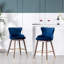 Tabourets à oreilles à hauteur de comptoir 2 pièces en tissu bleu-757513619