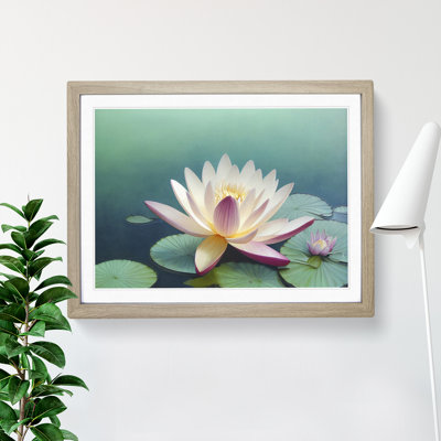 Classic Water Lily Flower - Framed Print