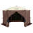 Pop Up Gazebo Tent, Pop-Up Screen Tent 6 Sided Canopy Sun Shelter with 6 Removable Privacy Wind Cloths & Mesh Windows, 11.5x11.5FT Quick Set Screen Tent with Mosquito Netting-110434340-130987071
