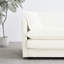 Structure modulaire en bois massif 4 places blanc avec tissu modulaire en chenille douce