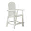 Chaise de bar avec accoudoirs, ensemble de 2 chaises de patio, blanc