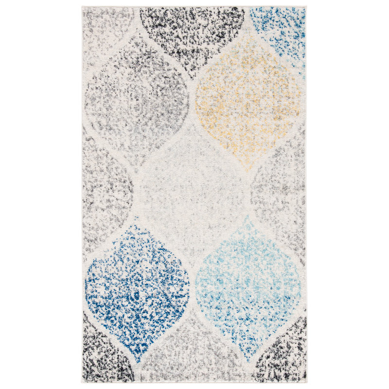 Nevaeh Performance Geometric Rug, Rectangle 3' x 5'