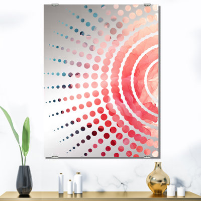Miroir mural abstrait rose fumé II - MIR135510