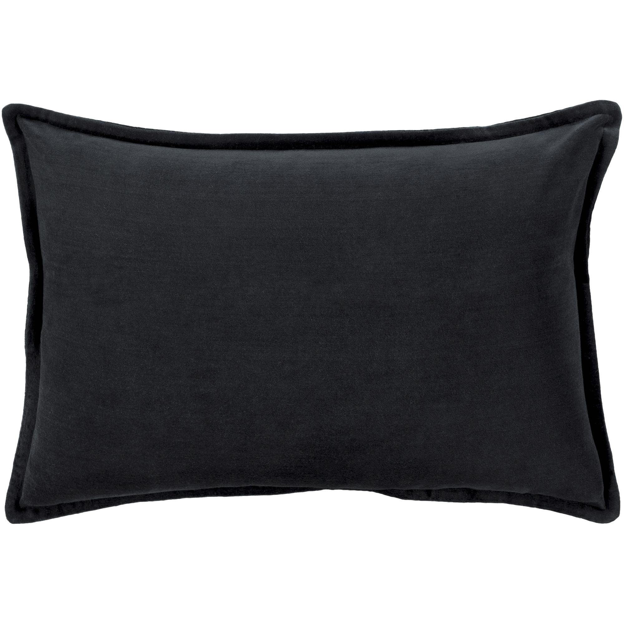 Norwin Cotton Throw Pillow, Black, 13"H x 19"W, Pillow Cover Only - No Insert