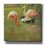 Toile épique Graffiti «Flamingo 2» par Chuck Larivey, 26 po x 26 po-1180083654