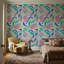 Papier peint floral abstrait mural