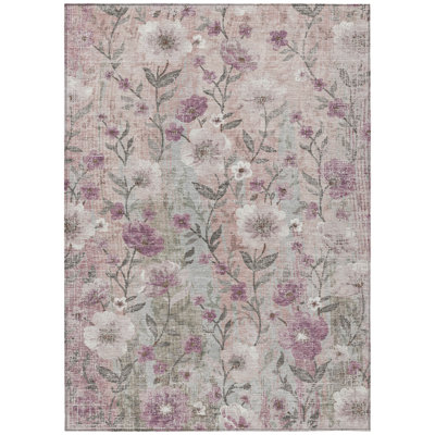 Machine Washable Indoor/Outdoor Raemoore ACN2403 Floral Rug