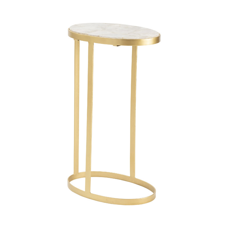Stone Top End Table