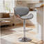 Tabouret de bar rotatif à hauteur réglable avec siège et dossier courbés Modern-1668115875