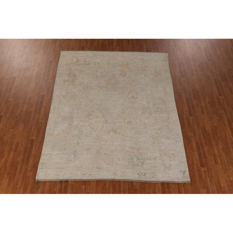 Tapis turc Oushak en laine de ton terreux 8 x 10