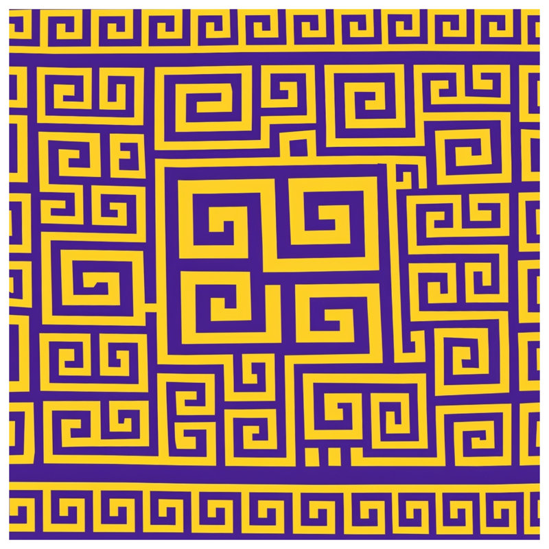 Coussins décoratifs à spirales jaunes et mauves, 16 x 16 pouces