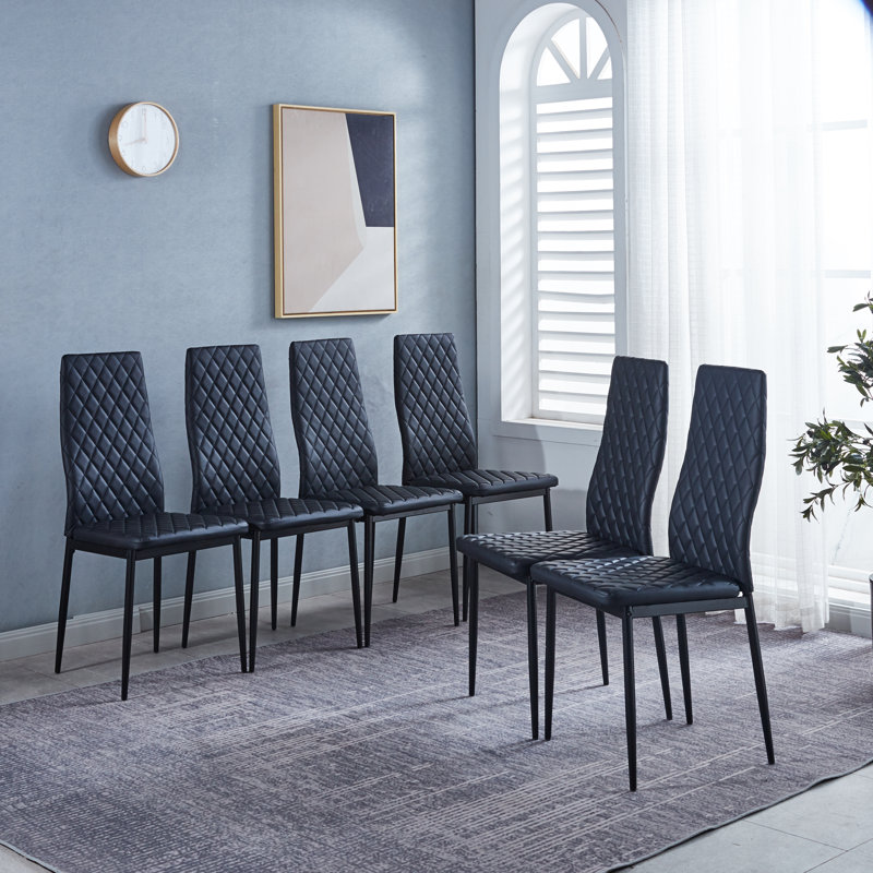 Ensemble de chaises de conférence Modern Home, 6, Noir