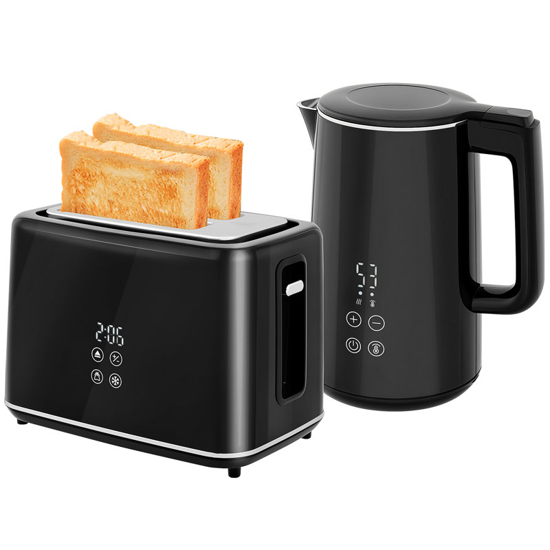 Kettle and Toaster Set, Black