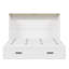 Grand lit escamotable style ferme avec station de charge, lit plateforme pliable avec grand tiroir de rangement pour chambre d'amis, petite chambre-72655659