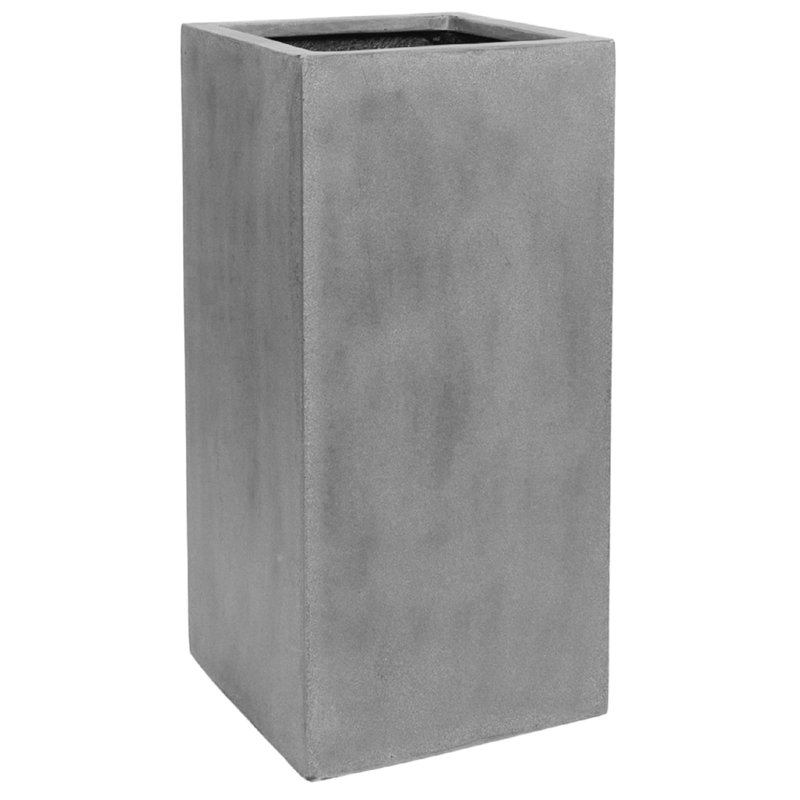 Boîte à fleurs en pierre Ahsir, H 11,8 po x l 11,8 po x P 23,6 po, Noir