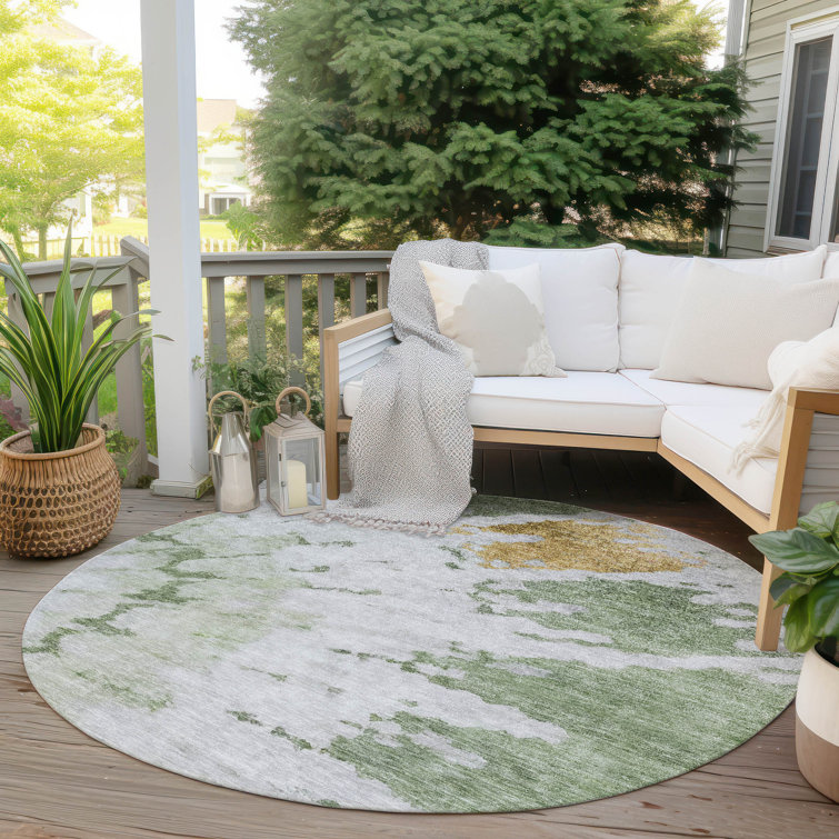 Melania Flatweave Washable Abstract Indoor / Outdoor Rug