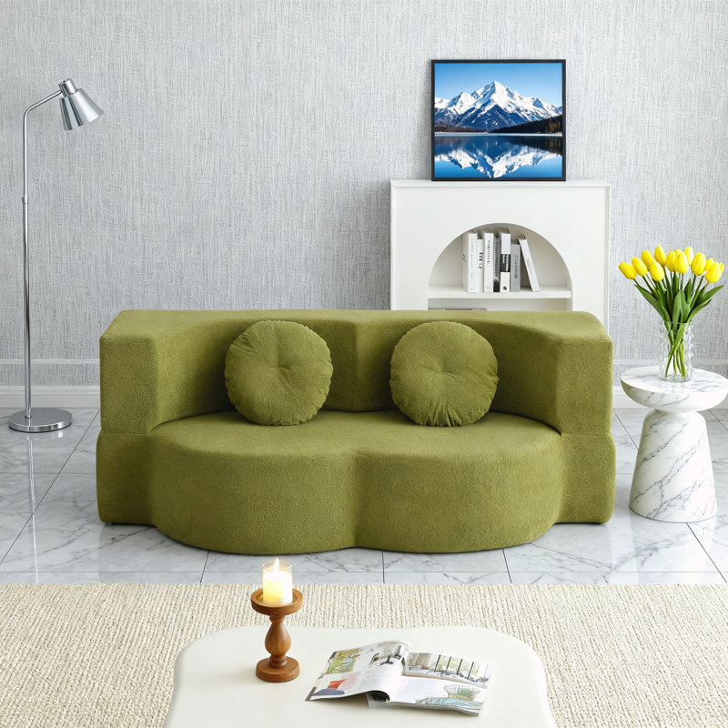 Canapé-lit avec coussin, Vert