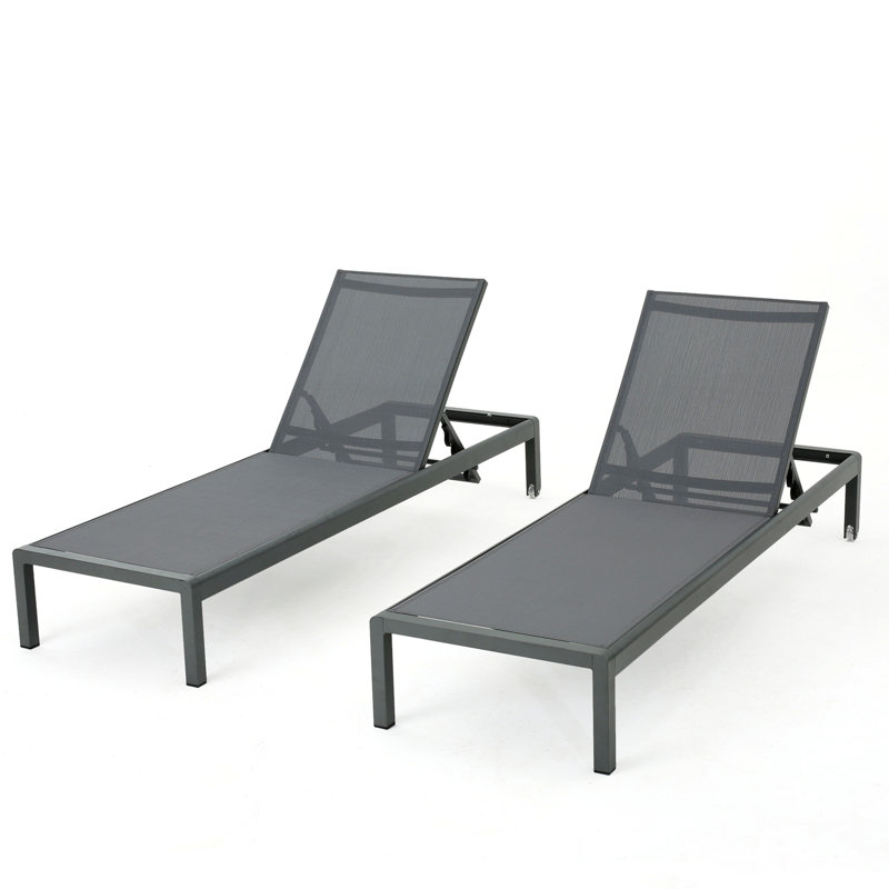 Ensemble de 2 chaises longues
