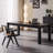 Black Rectangular Solid Wood Butterfly Leaf Dining Table-270133309