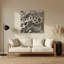 Art mural gris Biomorphic Abstraction 81