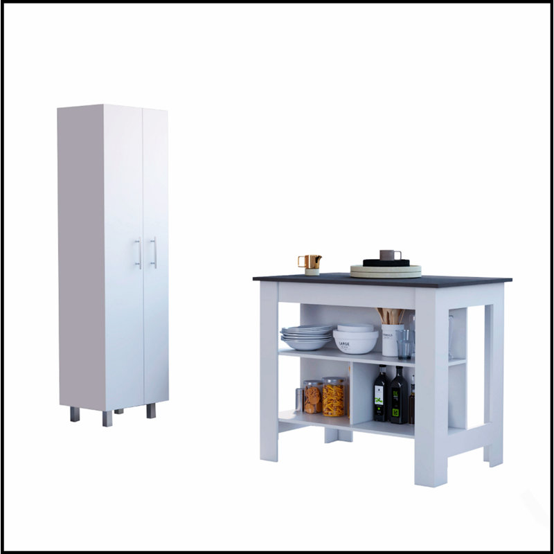 Ensemble de cuisine 2 pièces Onyx avec grande surface et beaucoup de rangement, parfait pour cuisiner et recevoir