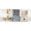 Armoire de cuisine autoportante de 83,7 pouces, gris, plateau en faux marbre, 5 tiroirs de rangement et tablette réglable pour une armoire haute et efficace, de 2, polyvalente-473059459