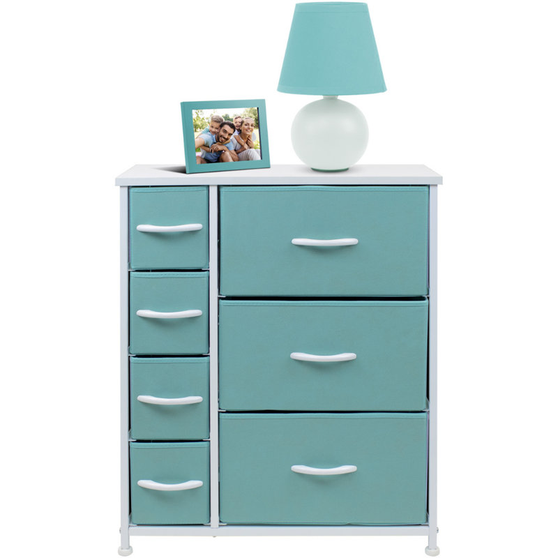 Commode 7 tiroirs - Bleu sarcelle, Turquoise