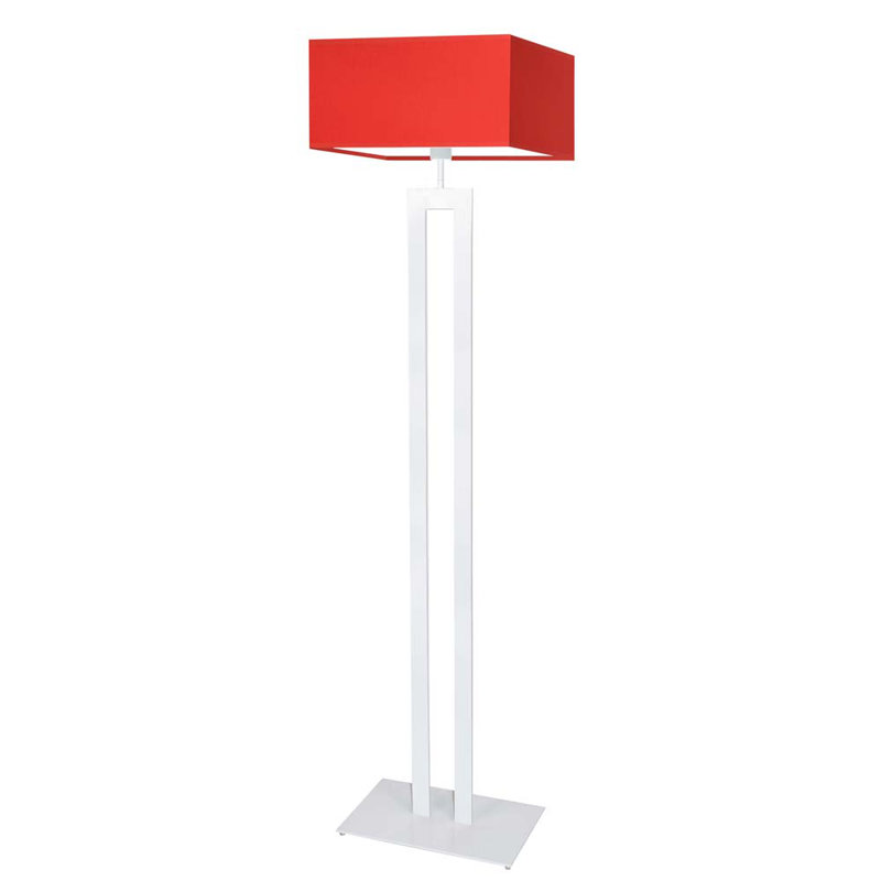 Arsh 161cm Traditional Floor Lamp, White, Red