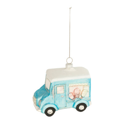 Glass Ice Cream Truck Ornament