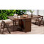 Foldable Dining Table and 4 Chairs Set, Solid Wood in Walnut with Storage Drawers and Casters Fast Dispatch From UK Warehouse – Dispatched Within 2 Days-726342130