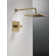 Modern Raincan Square Single-Function Shower Faucet Set, Valve Trim Kit, Rainfall Shower Head